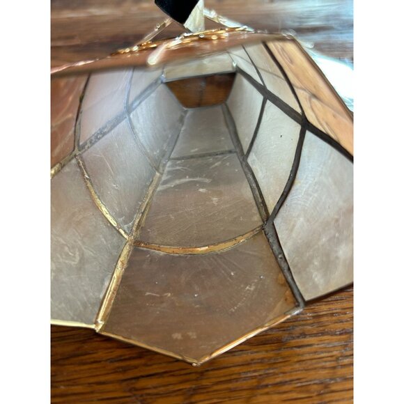 Vintage Capiz Shell & Metal Christmas Angel Figurine From Philippines READ - Picture 2 of 6